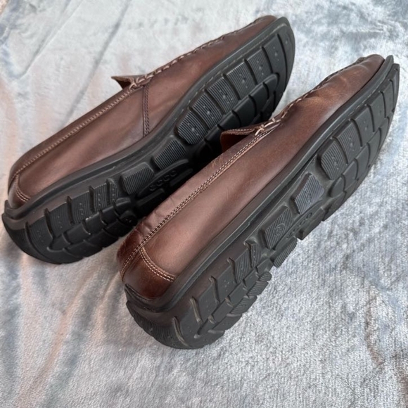Ecco brown leather loafers men’s size 43 US size 9 / 9.5 - Picture 3 of 9